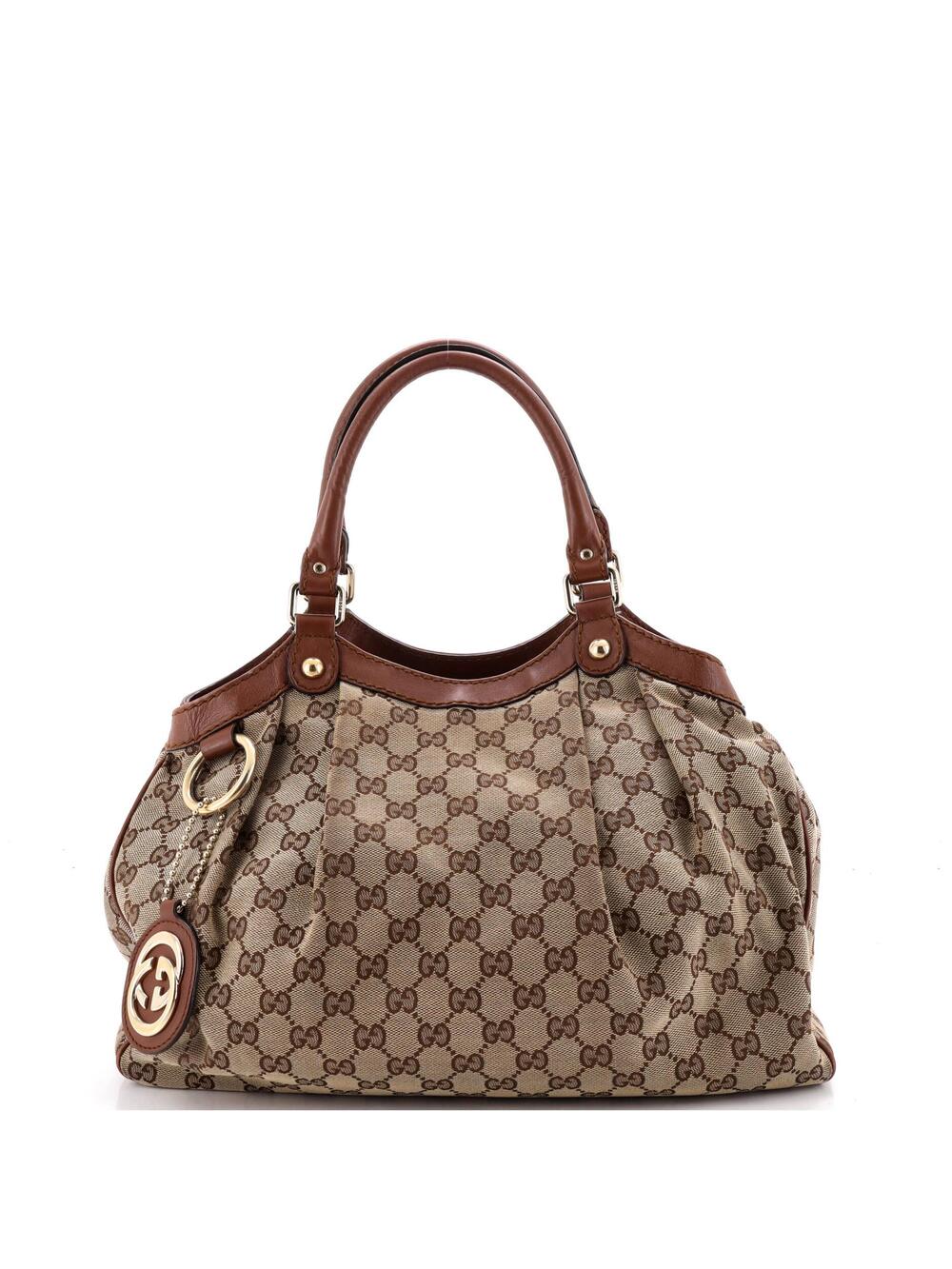 Gucci Sukey Tote Gg Canvas With Leather #340229G98B